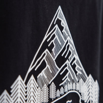 Mountain Design Tee - 100% Organic Cotton - Black