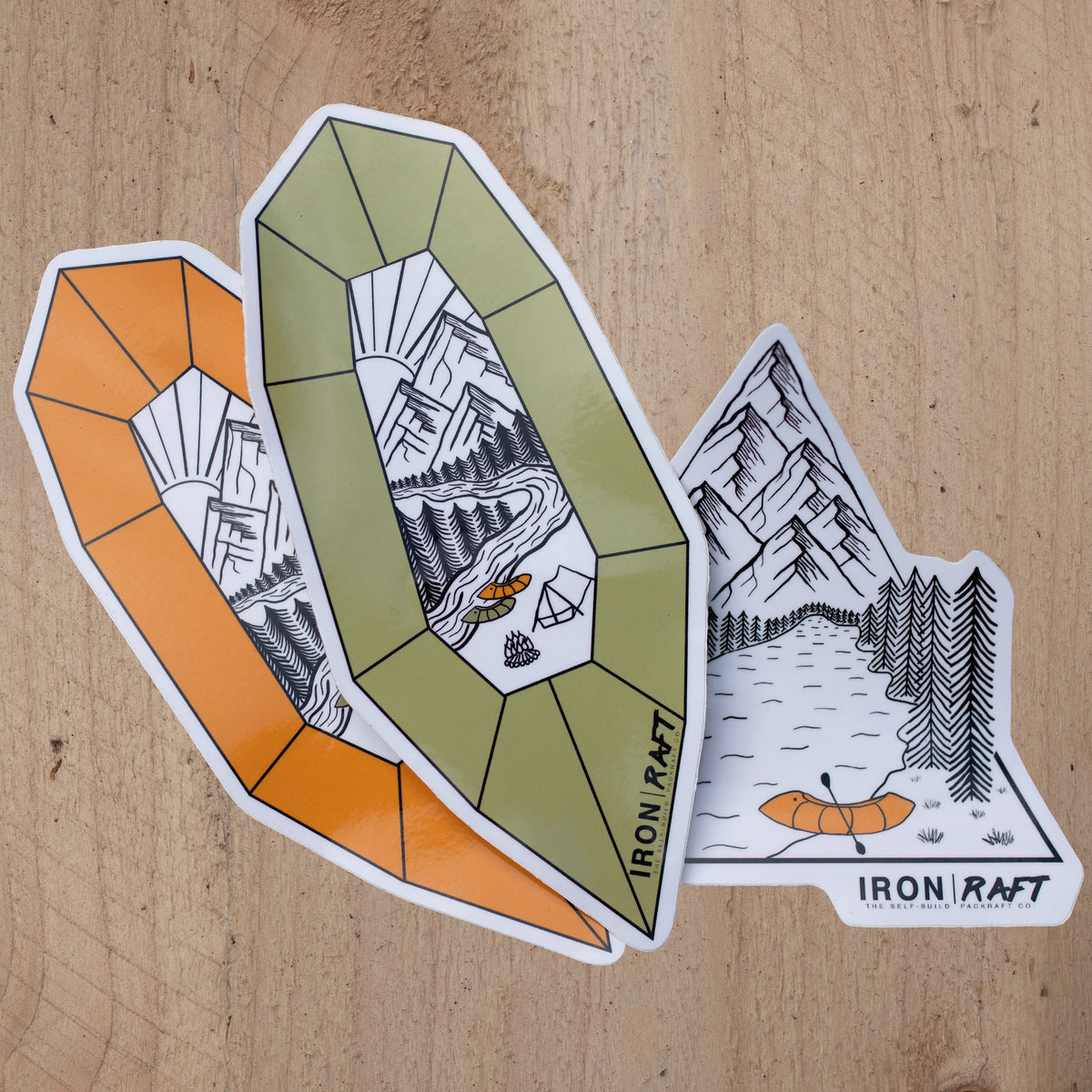 Free Fall Life Raft Sticker Iron Raft Packrafting Laminated Vinyl Sticker Pack – IRON RAFT
