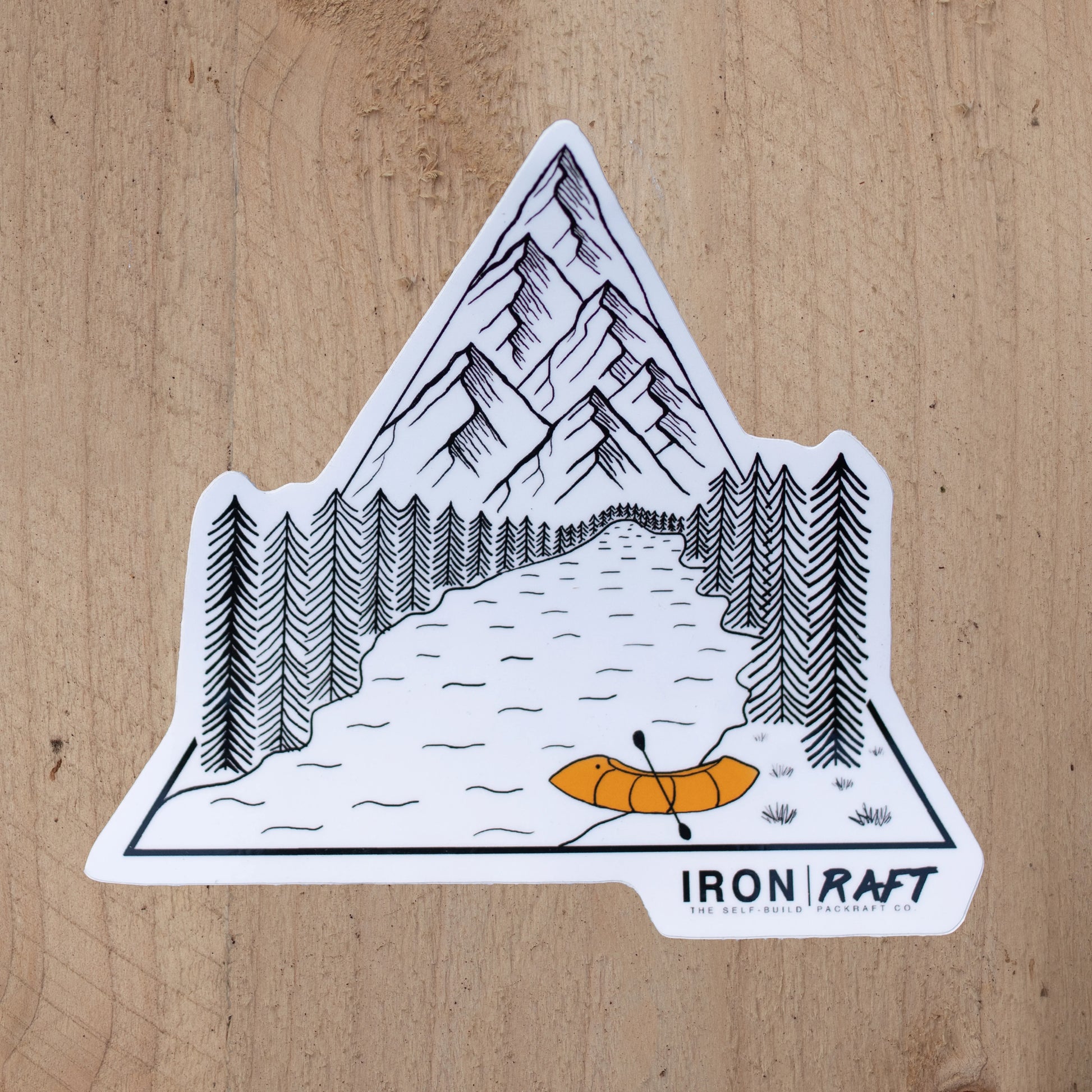 Mountains & Adventure Laminated Vinyl Sticker – IRON RAFT